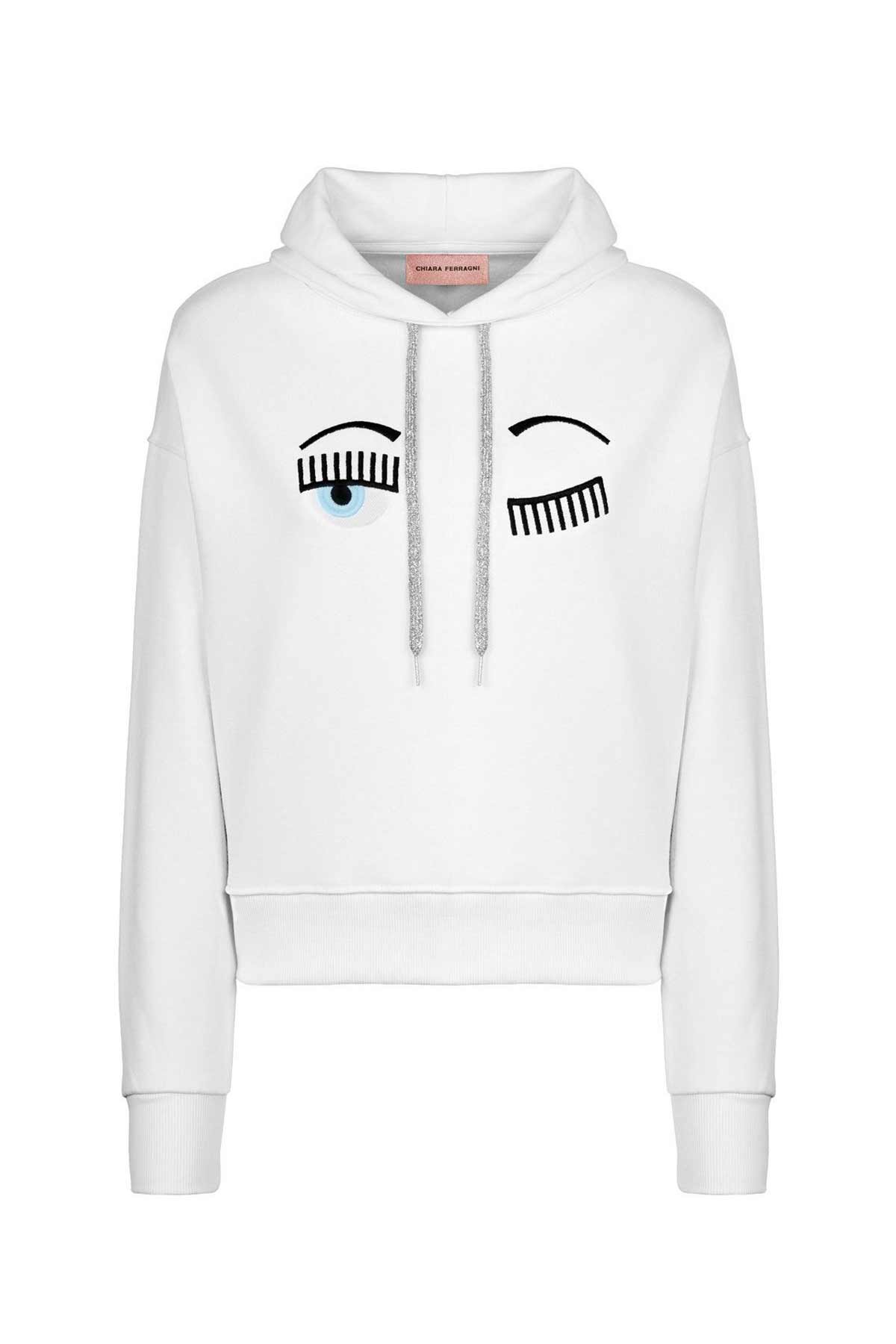 Chiara Ferragni Winking Eye Kapüşonlu Sweatshirt-Libas Trendy Fashion Store