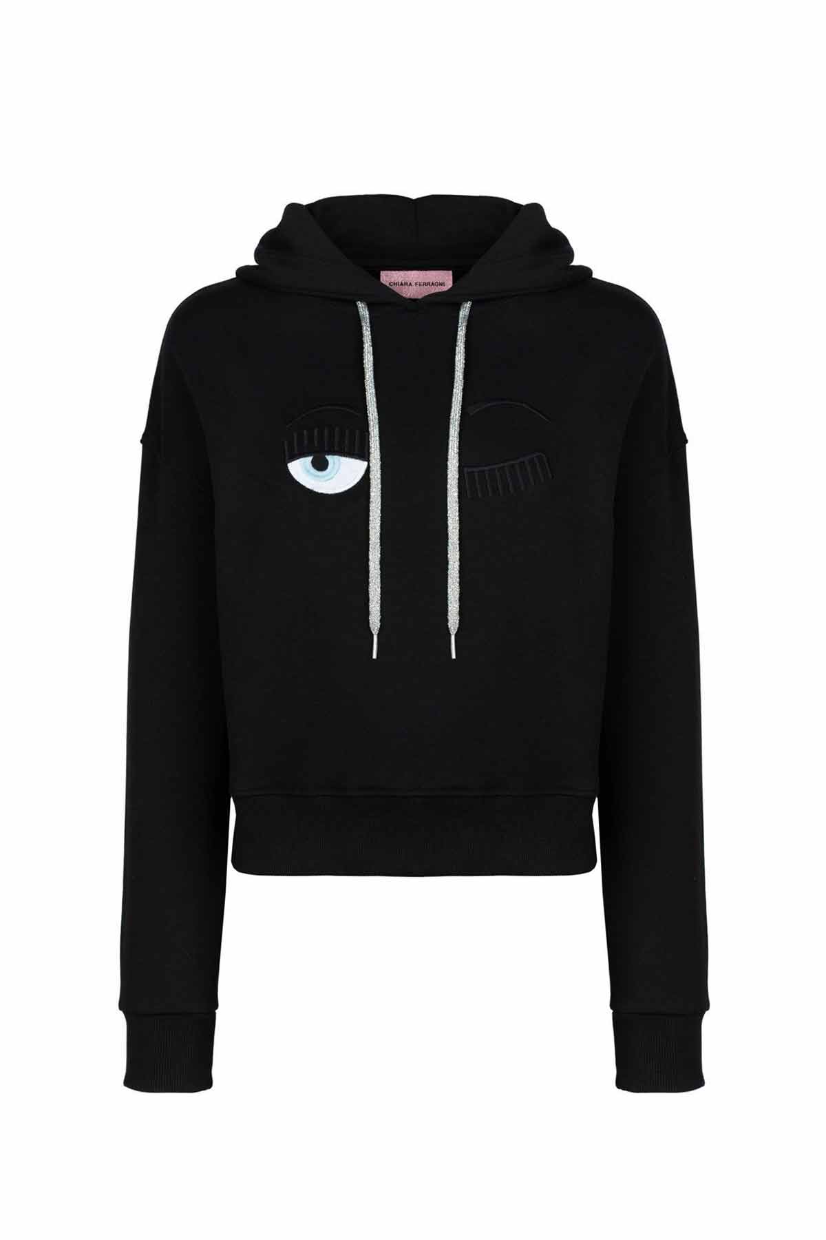Chiara Ferragni Winking Eye Kapüşonlu Sweatshirt-Libas Trendy Fashion Store