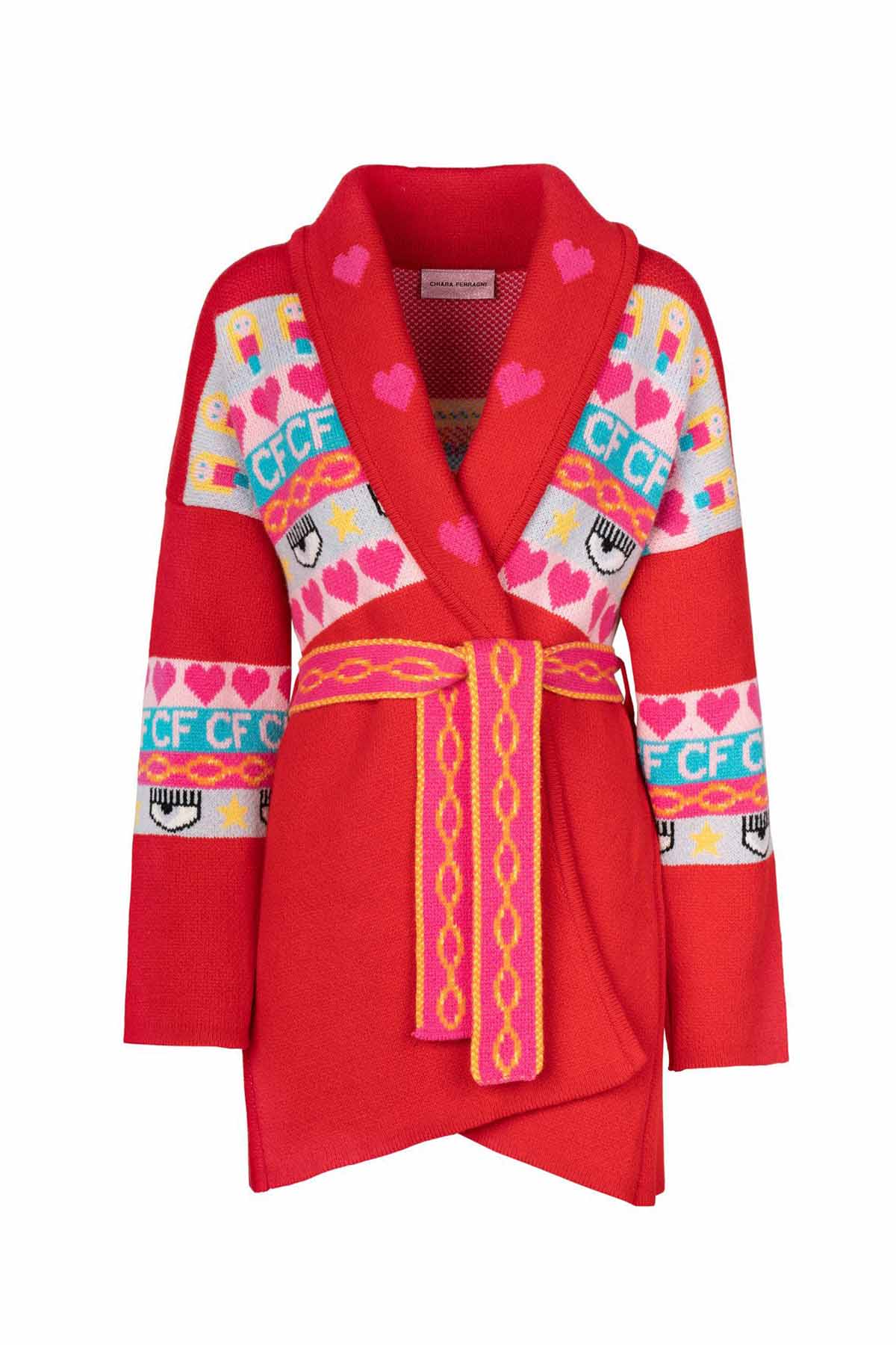 Chiara Ferragni Kaşmirli Belden Kuşaklı Yün Ceket-Libas Trendy Fashion Store