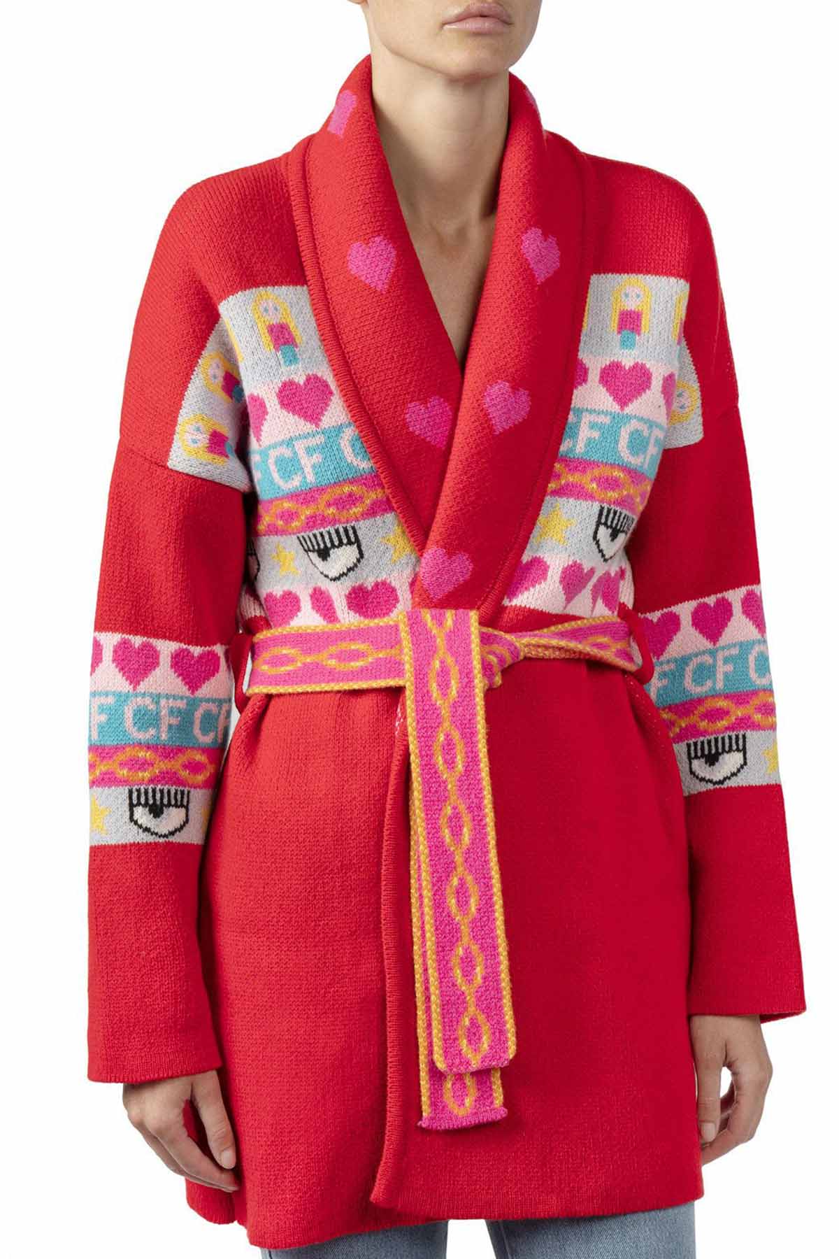 Chiara Ferragni Kaşmirli Belden Kuşaklı Yün Ceket-Libas Trendy Fashion Store