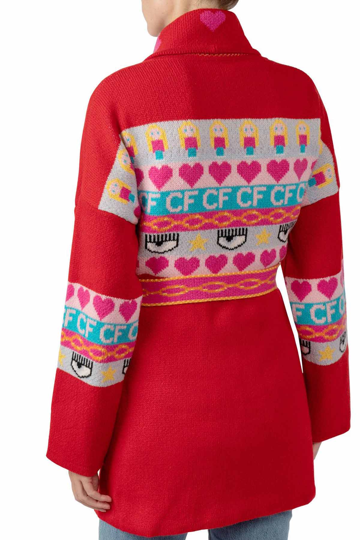 Chiara Ferragni Kaşmirli Belden Kuşaklı Yün Ceket-Libas Trendy Fashion Store