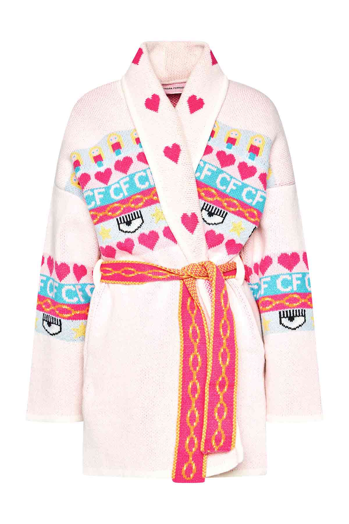 Chiara Ferragni Kaşmirli Belden Kuşaklı Yün Ceket-Libas Trendy Fashion Store