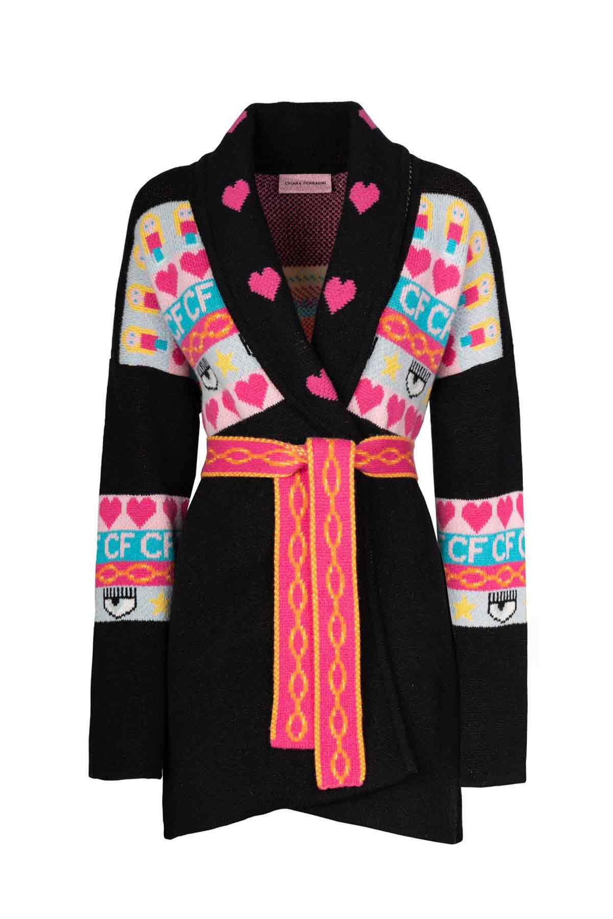 Chiara Ferragni Kaşmirli Belden Kuşaklı Yün Ceket-Libas Trendy Fashion Store