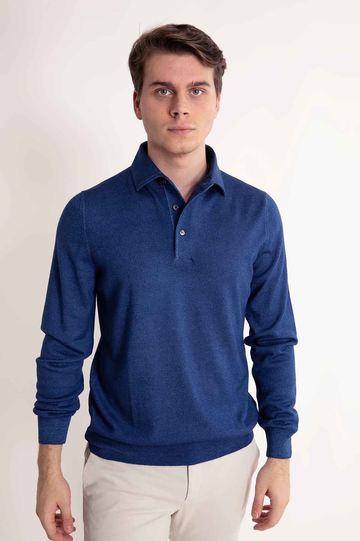 Gran Sasso Düğmeli Yaka Triko-Libas Trendy Fashion Store