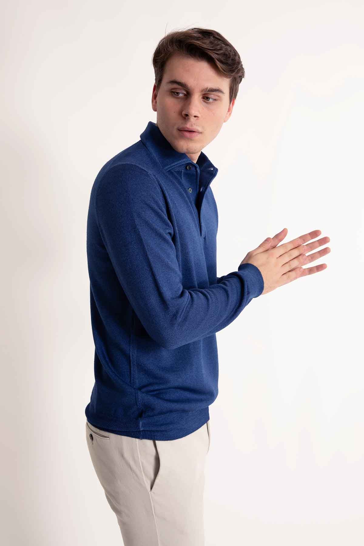 Gran Sasso Düğmeli Yaka Triko-Libas Trendy Fashion Store