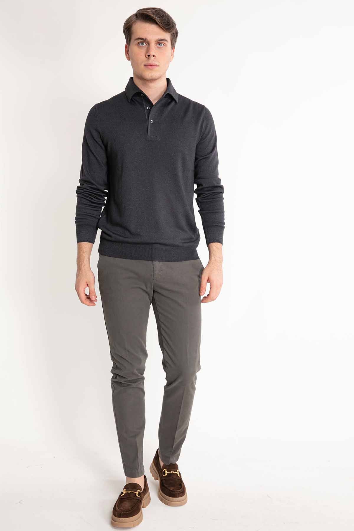 Gran Sasso Düğmeli Yaka Triko-Libas Trendy Fashion Store