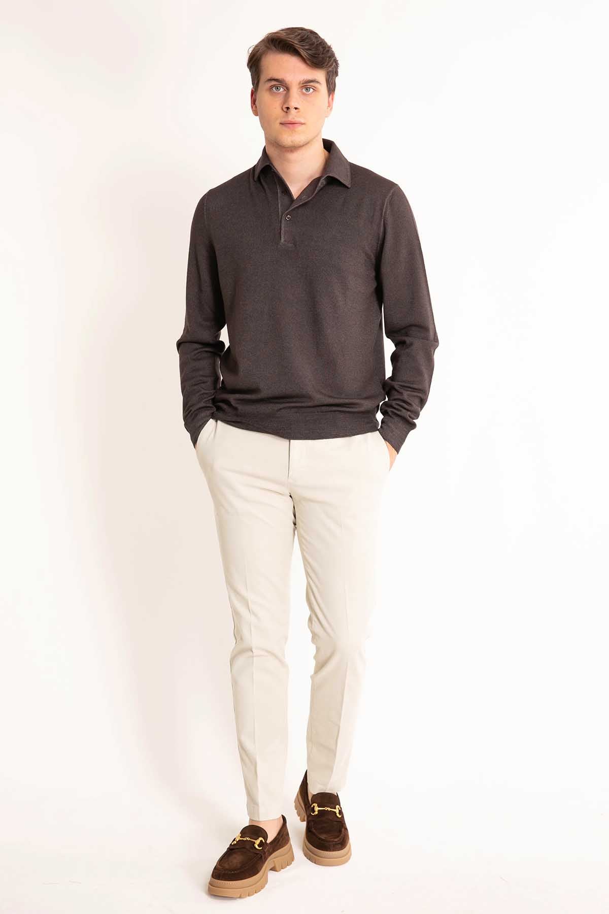 Gran Sasso Düğmeli Yaka Triko-Libas Trendy Fashion Store