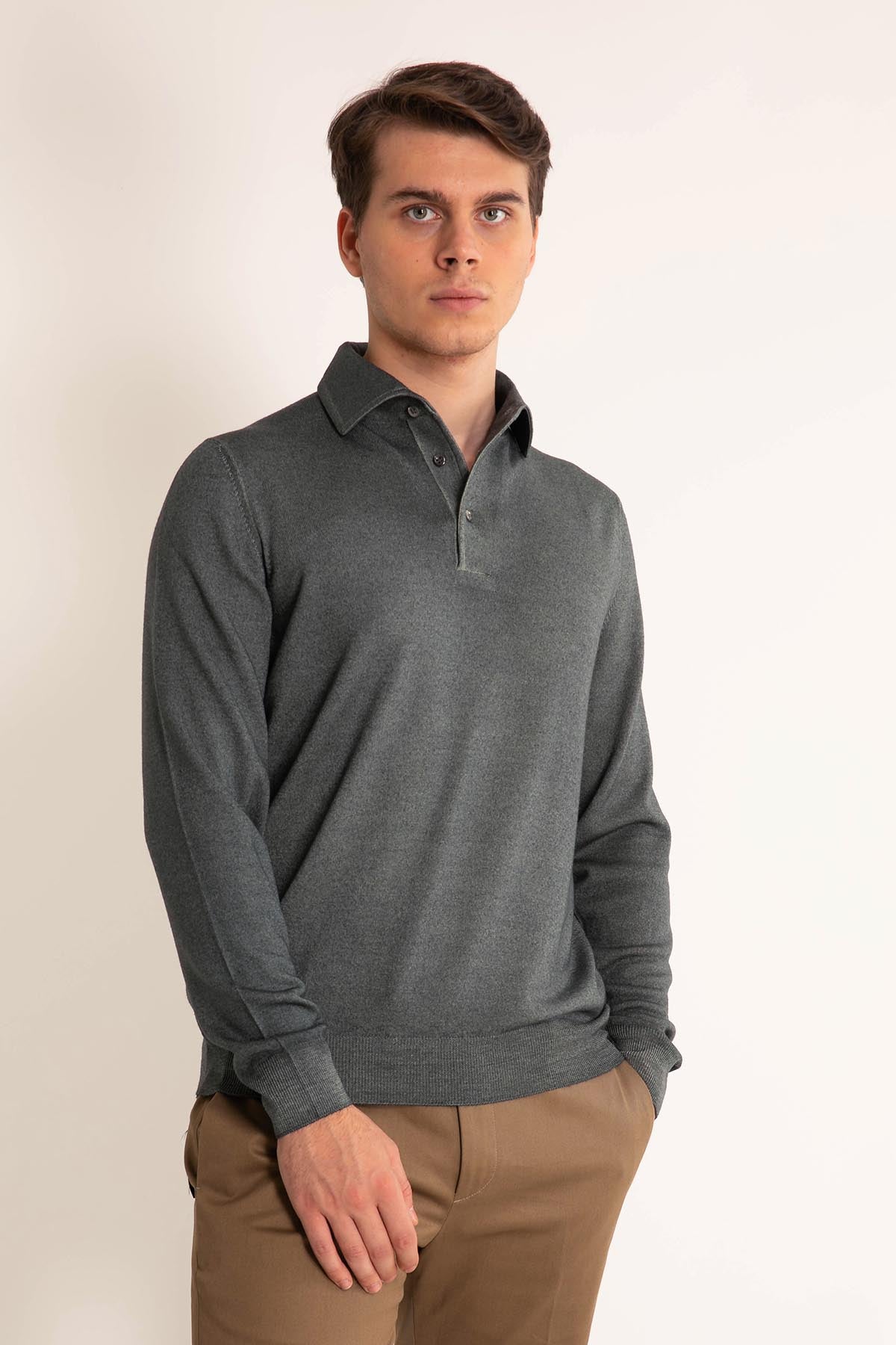 Gran Sasso Düğmeli Yaka Triko-Libas Trendy Fashion Store