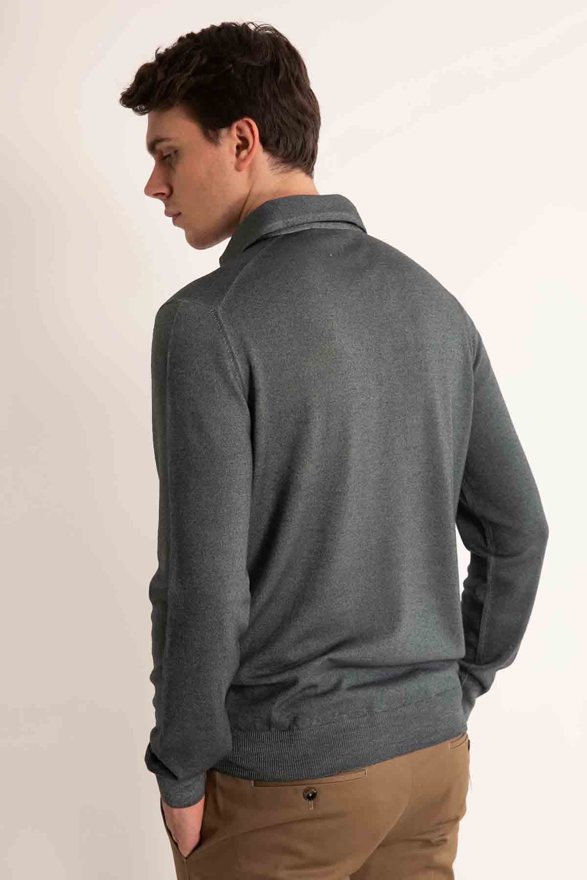 Gran Sasso Düğmeli Yaka Triko-Libas Trendy Fashion Store