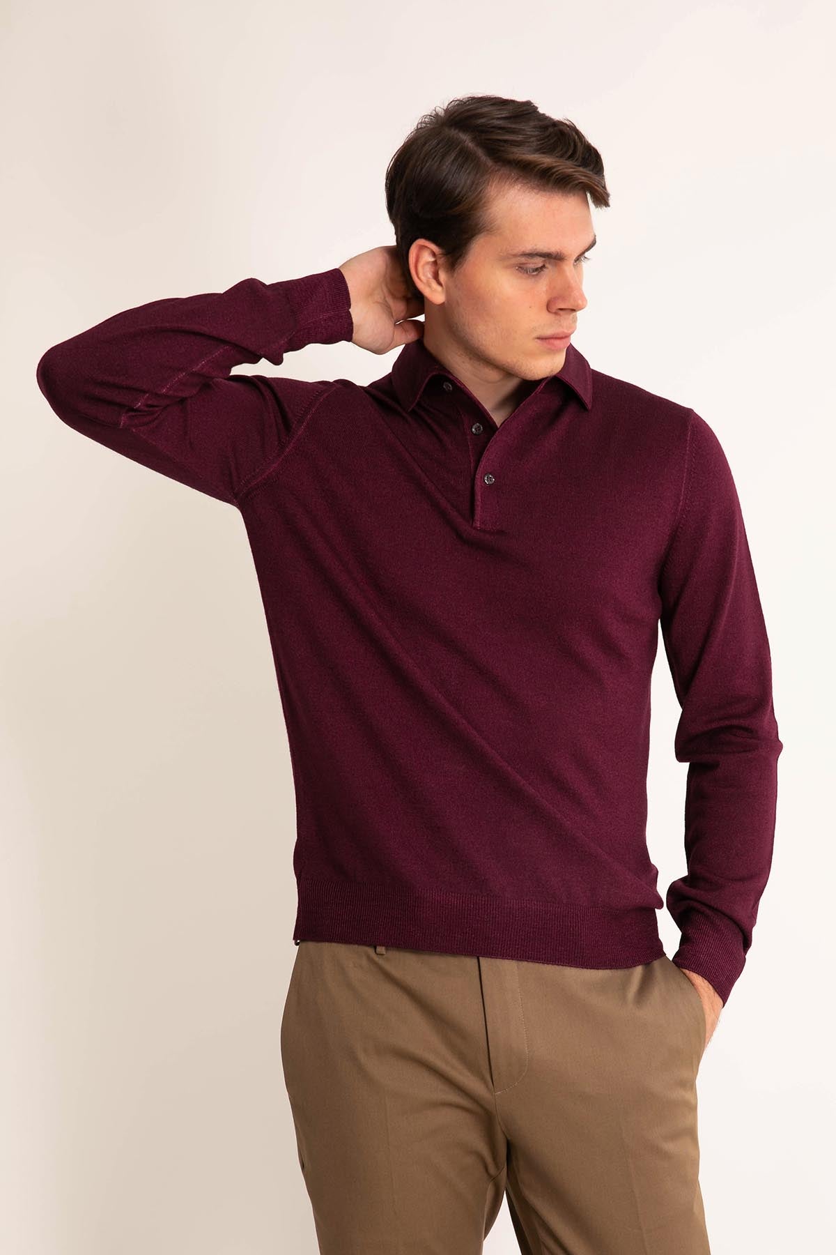 Gran Sasso Düğmeli Yaka Triko-Libas Trendy Fashion Store