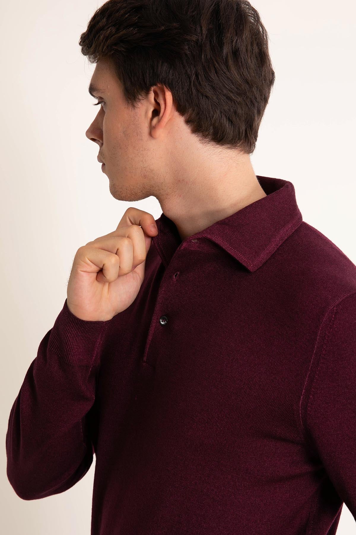 Gran Sasso Düğmeli Yaka Triko-Libas Trendy Fashion Store