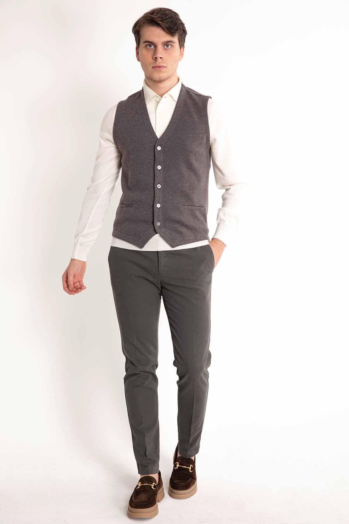 Gran Sasso Düğmeli Triko Yelek-Libas Trendy Fashion Store