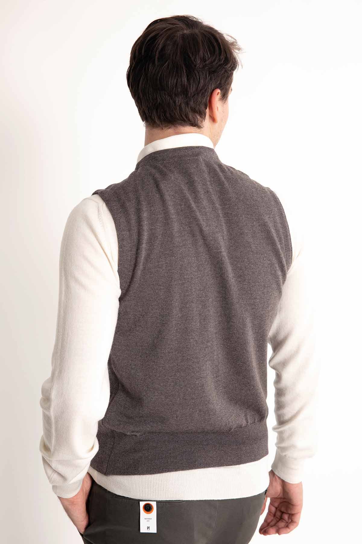 Gran Sasso Düğmeli Triko Yelek-Libas Trendy Fashion Store