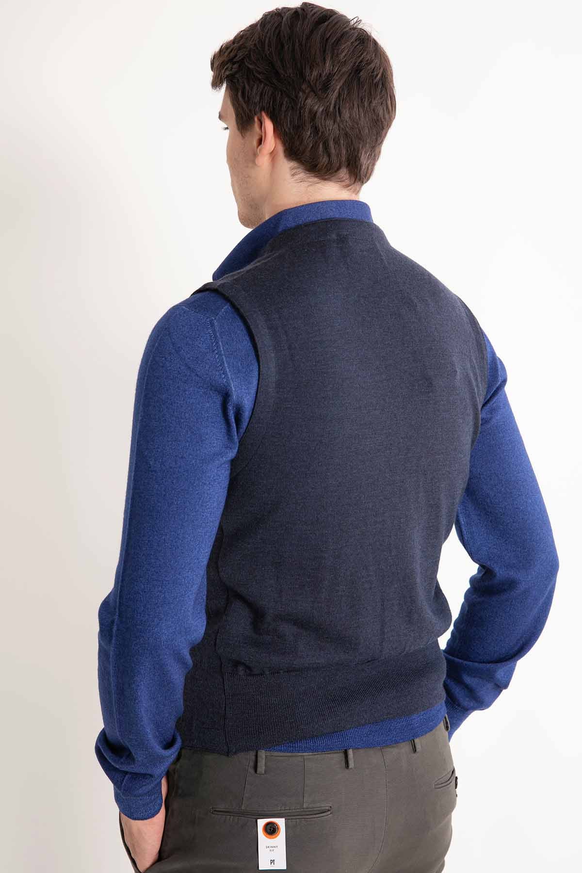 Gran Sasso Düğmeli Triko Yelek-Libas Trendy Fashion Store