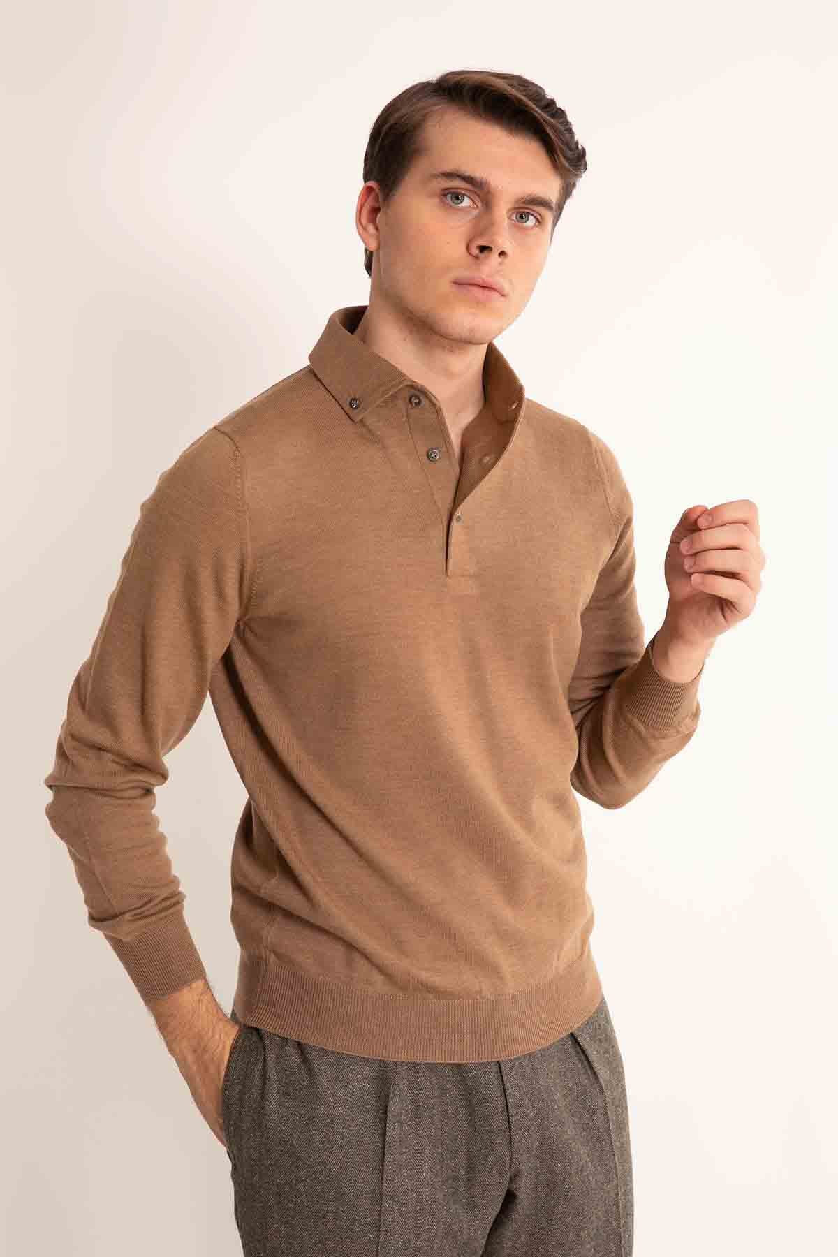 Gran Sasso Düğmeli Yaka Triko-Libas Trendy Fashion Store