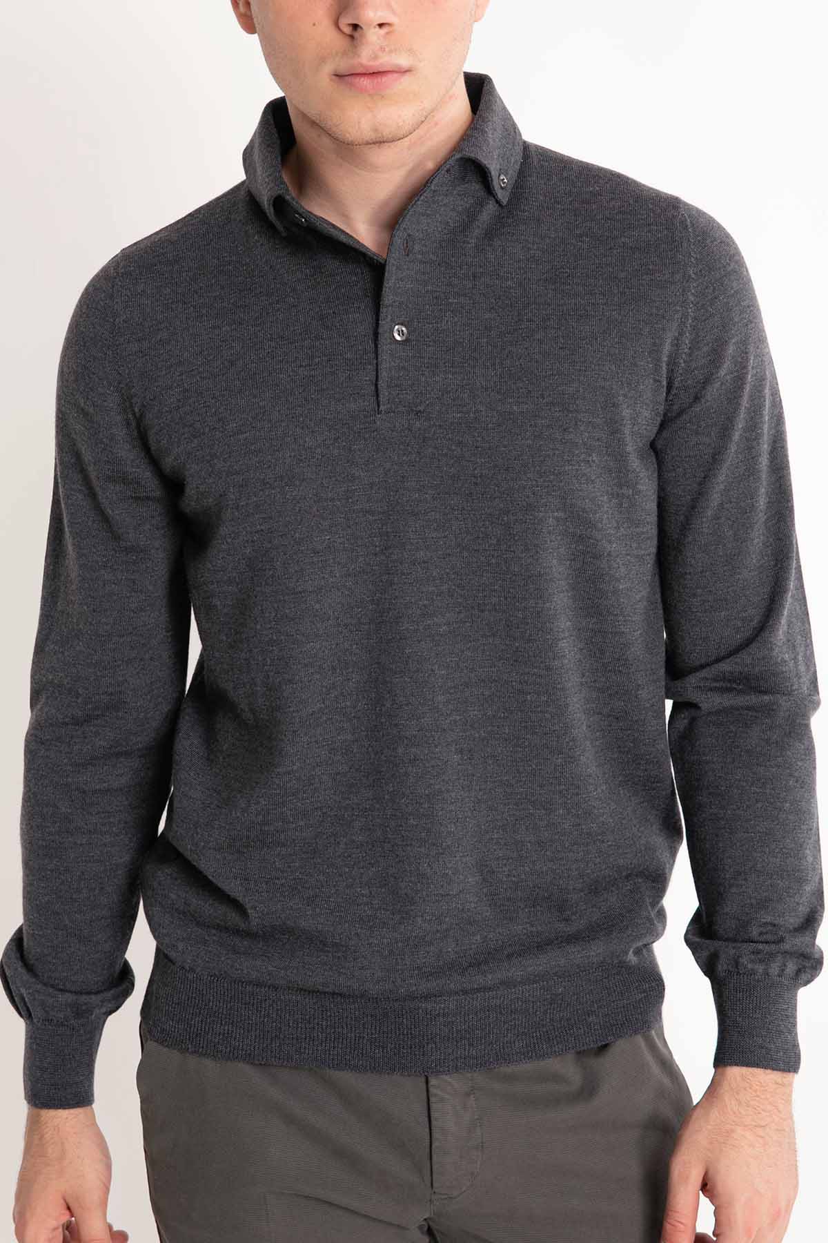 Gran Sasso Düğmeli Yaka Triko-Libas Trendy Fashion Store