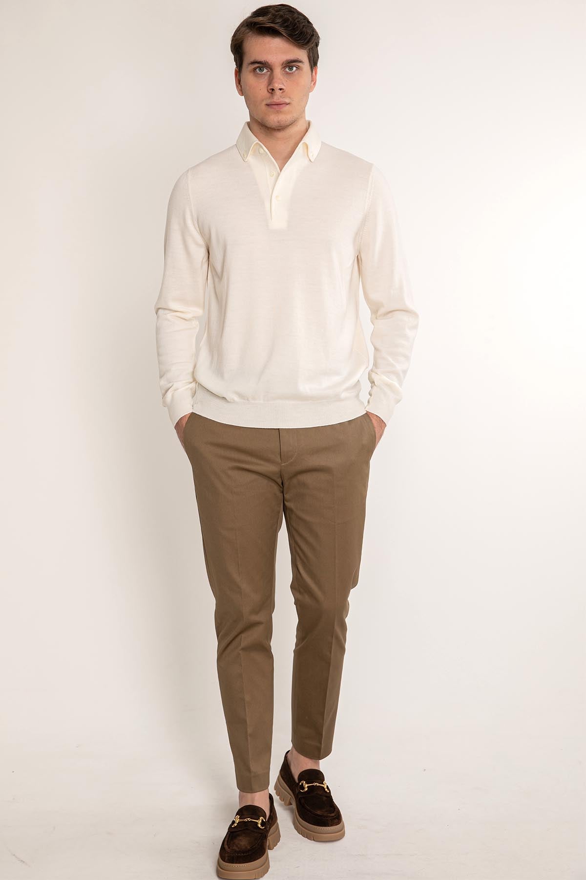 Gran Sasso Düğmeli Yaka Triko-Libas Trendy Fashion Store