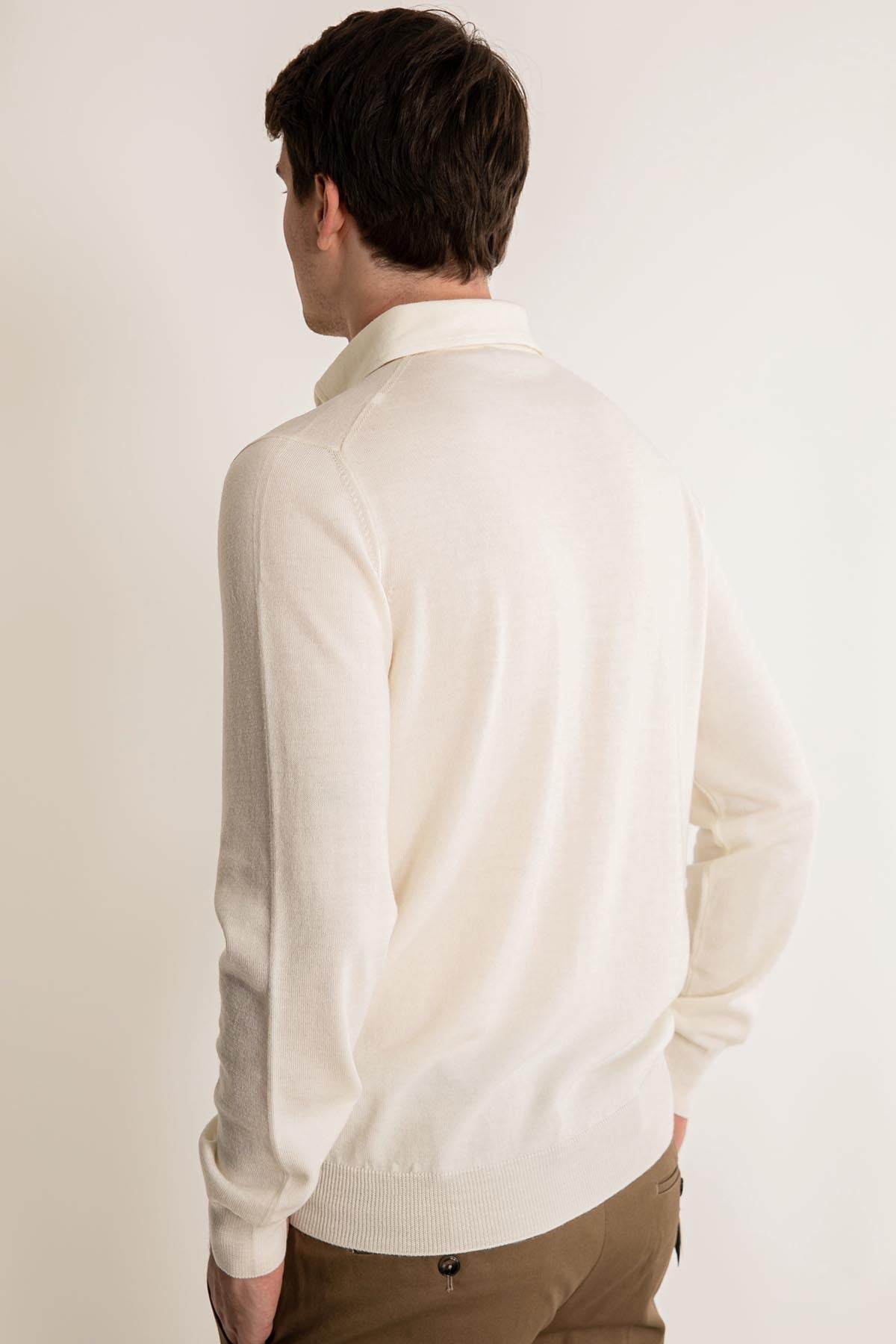 Gran Sasso Düğmeli Yaka Triko-Libas Trendy Fashion Store