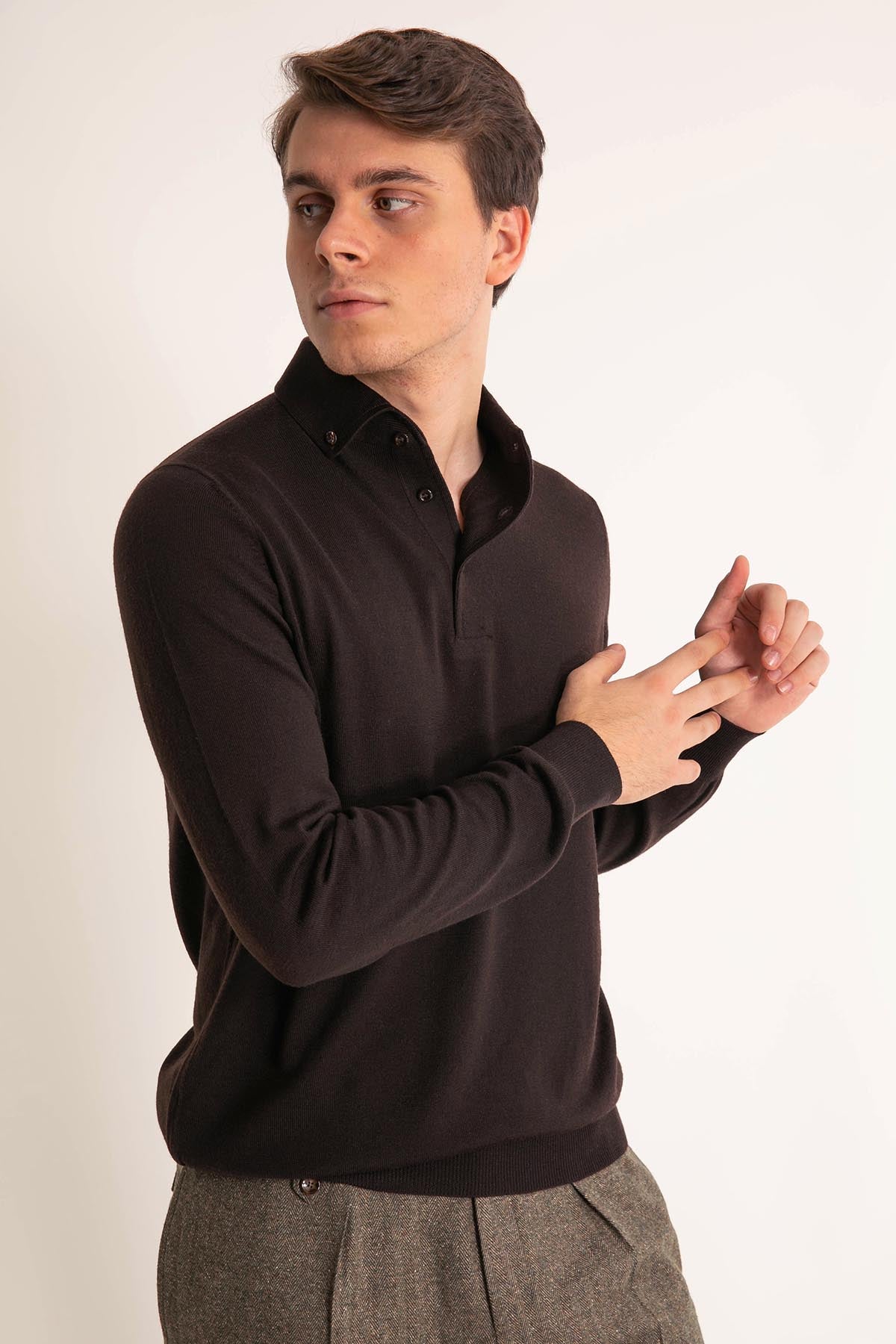 Gran Sasso Düğmeli Yaka Triko-Libas Trendy Fashion Store