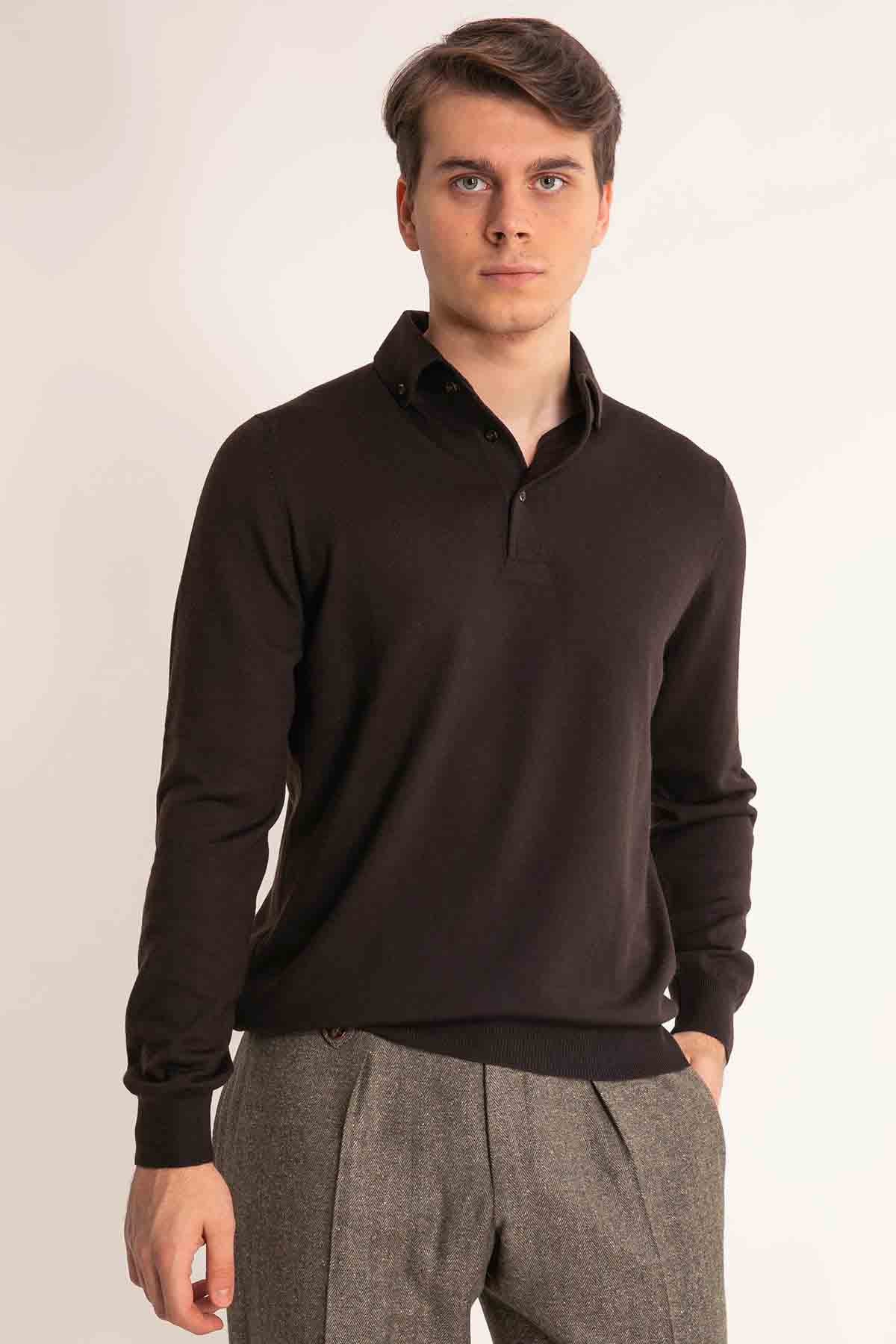 Gran Sasso Düğmeli Yaka Triko-Libas Trendy Fashion Store