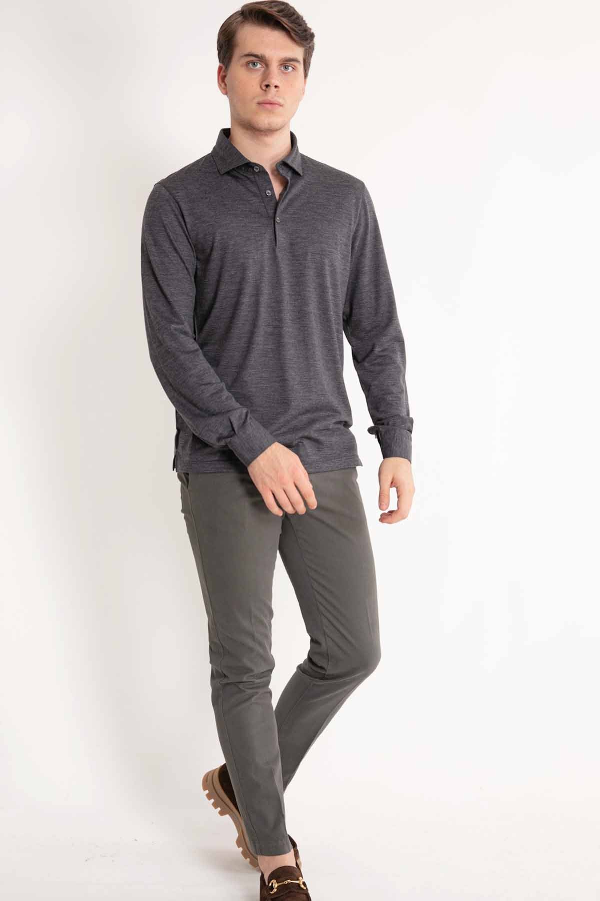 Gran Sasso Düğmeli Yaka Triko-Libas Trendy Fashion Store