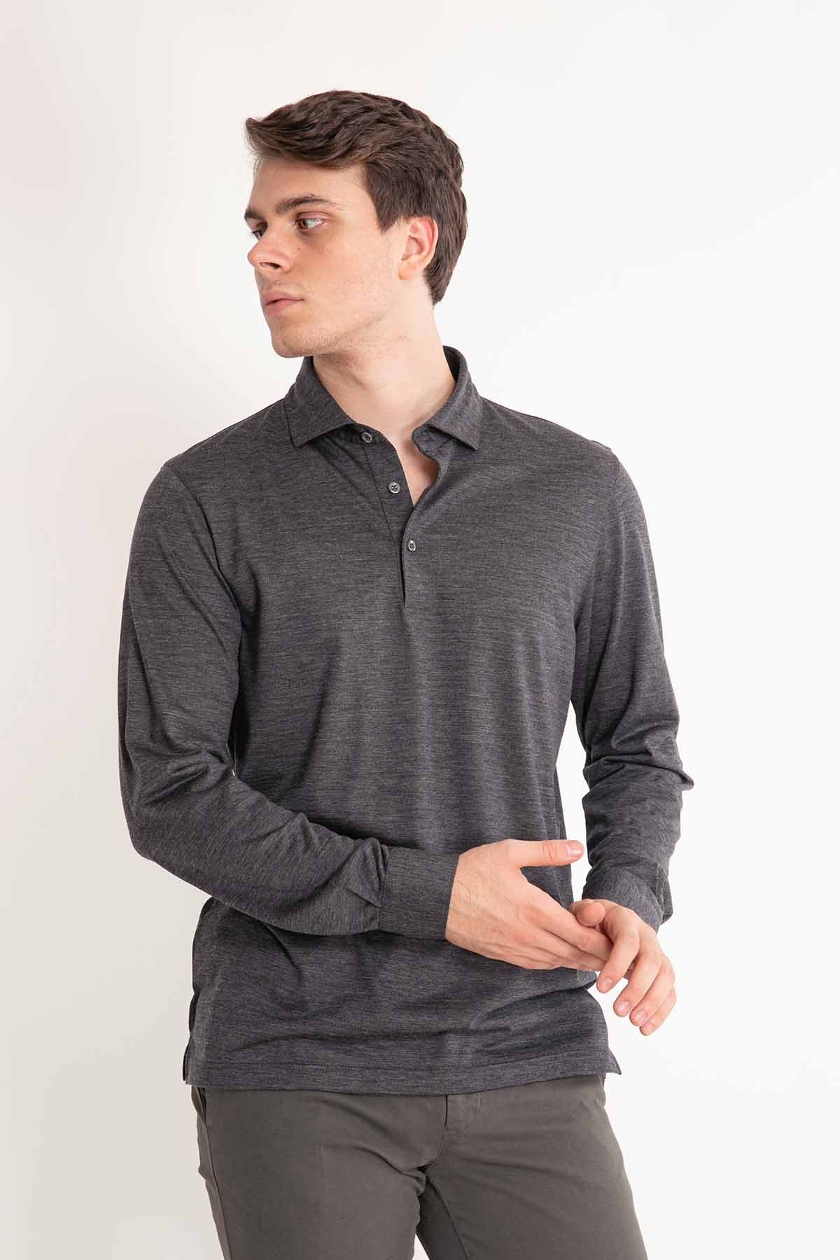 Gran Sasso Düğmeli Yaka Triko-Libas Trendy Fashion Store