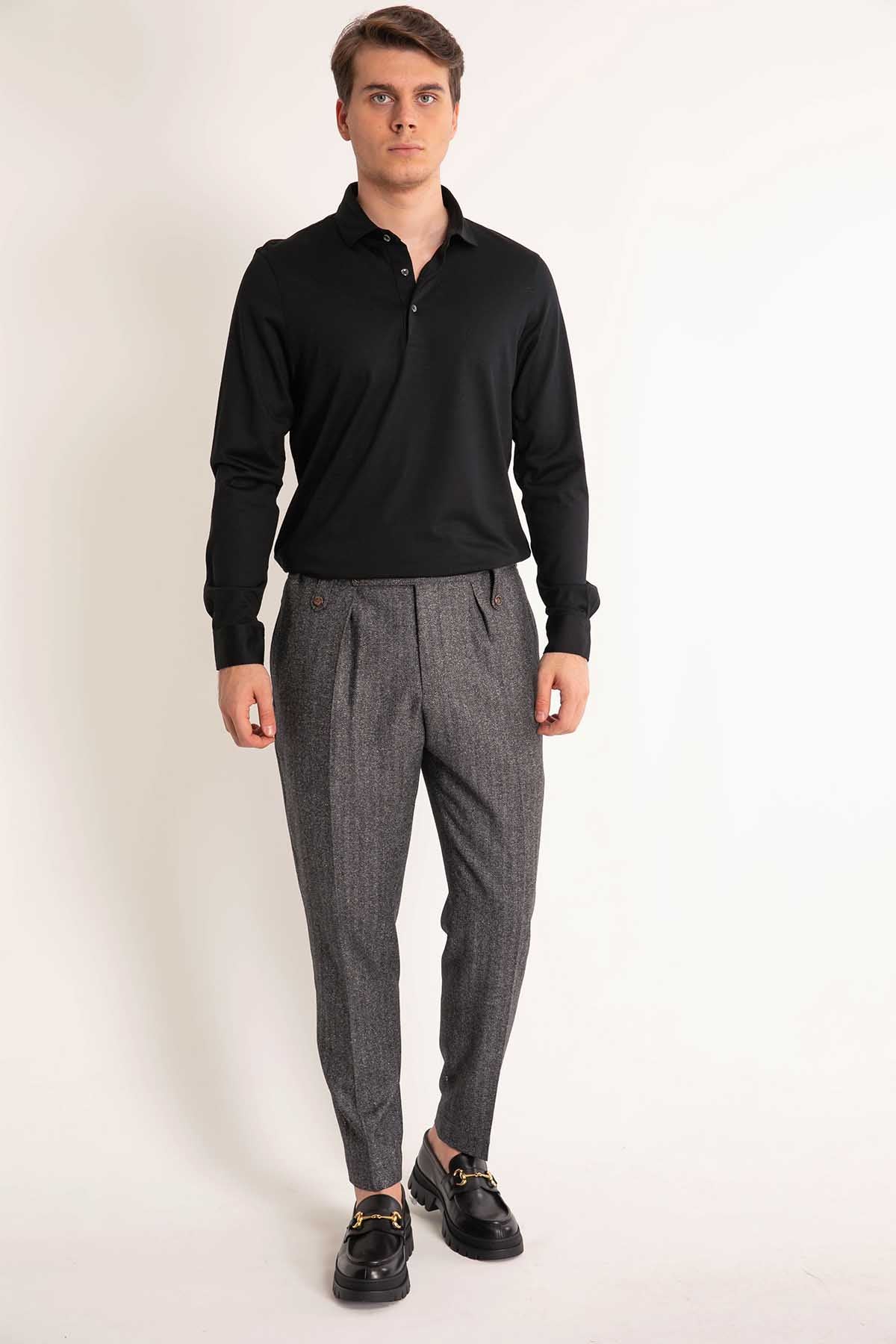 Gran Sasso Düğmeli Yaka Triko-Libas Trendy Fashion Store