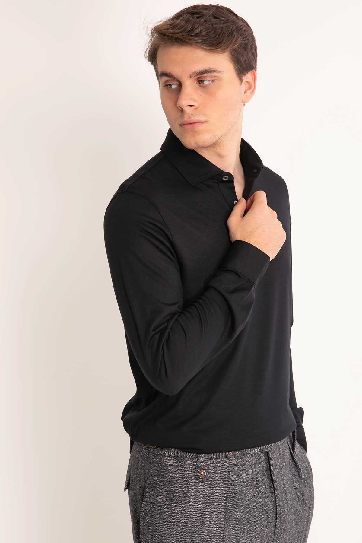 Gran Sasso Düğmeli Yaka Triko-Libas Trendy Fashion Store