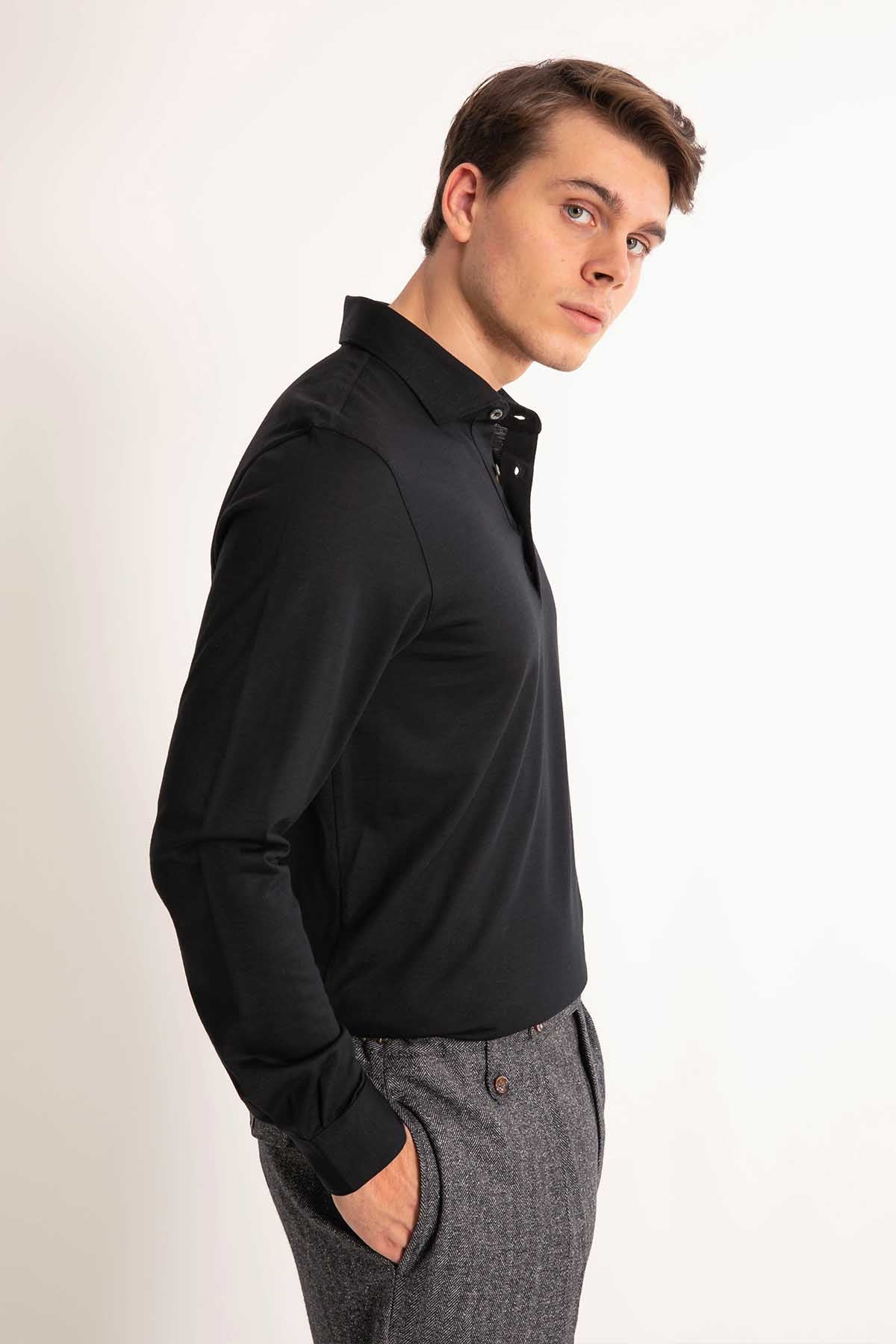 Gran Sasso Düğmeli Yaka Triko-Libas Trendy Fashion Store