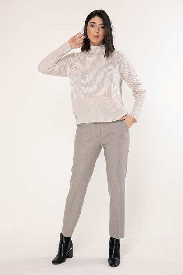 Tonet Yarım Balıkçı Yaka İpek Ve Kaşmirli Triko-Libas Trendy Fashion Store