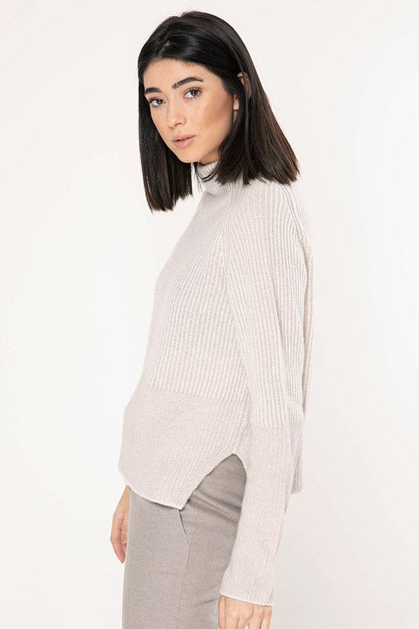 Tonet Yarım Balıkçı Yaka İpek Ve Kaşmirli Triko-Libas Trendy Fashion Store