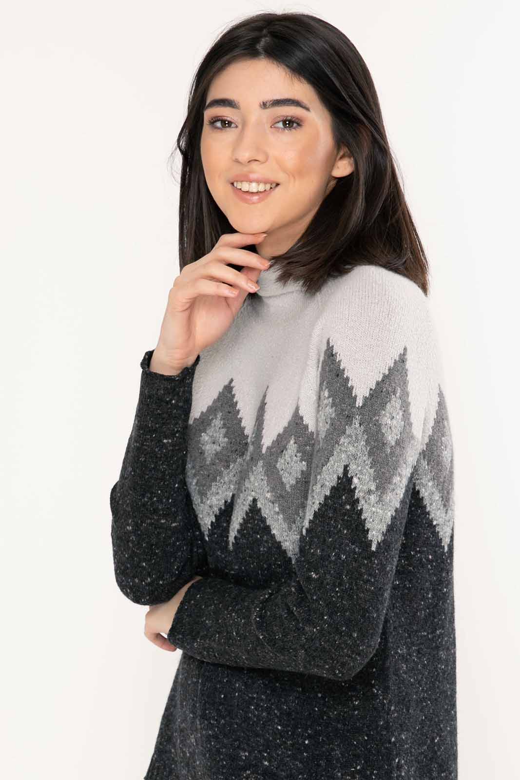 Tonet Balıkçı Yaka Kaşmirli Triko-Libas Trendy Fashion Store