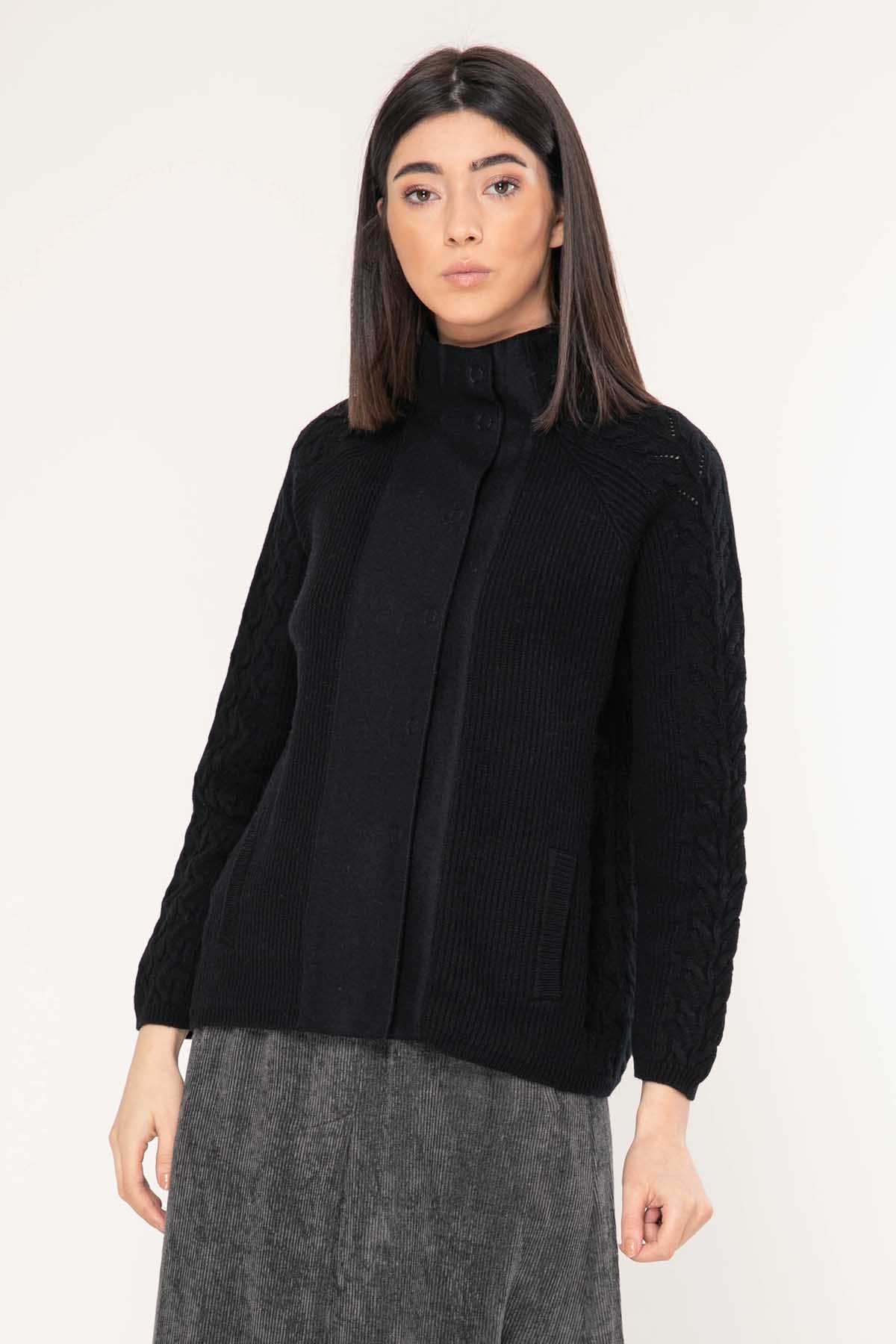 Tonet İpek ve Kaşmirli Triko Ceket-Libas Trendy Fashion Store