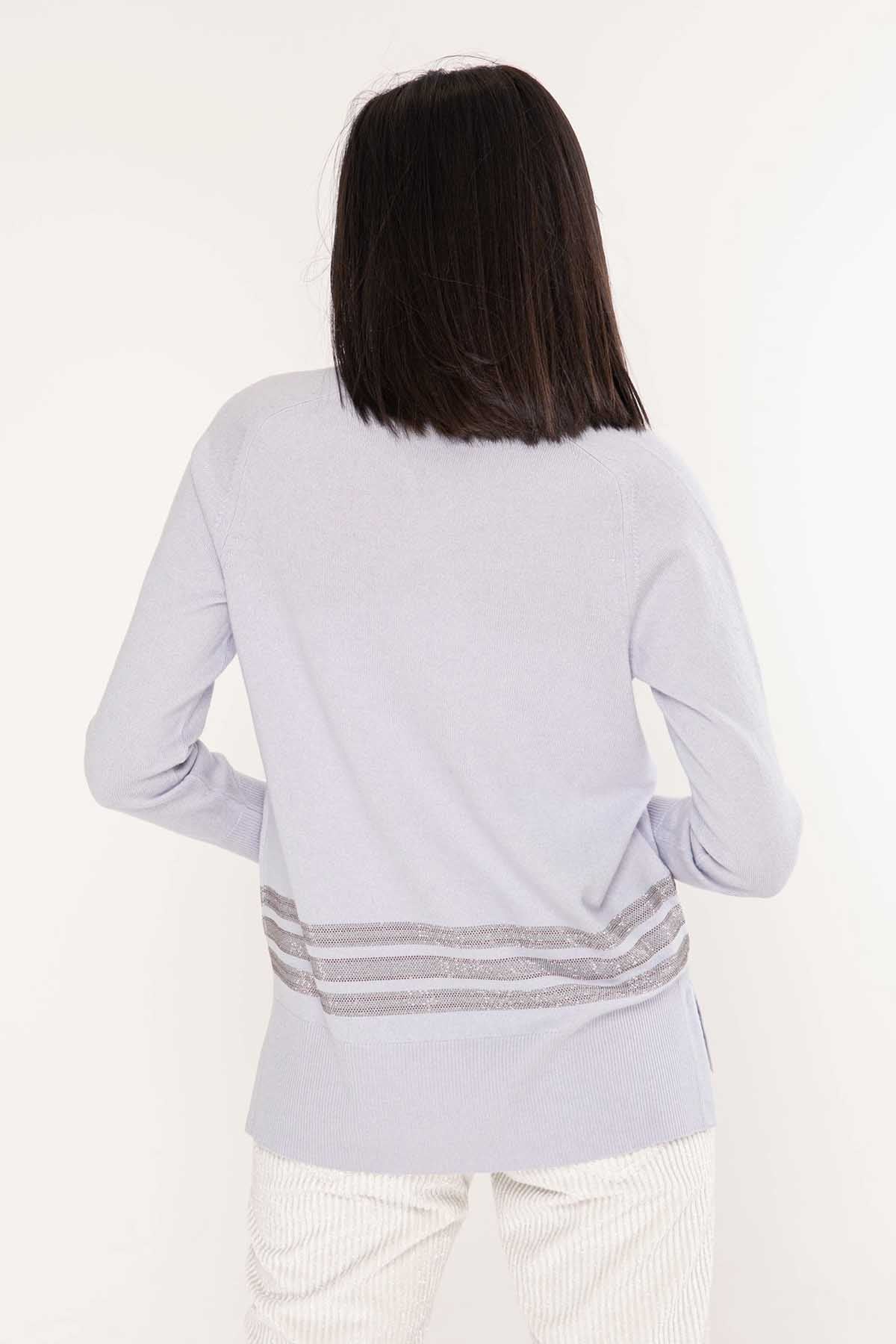 Tonet V Yakalı İpek ve Kaşmirli Triko-Libas Trendy Fashion Store