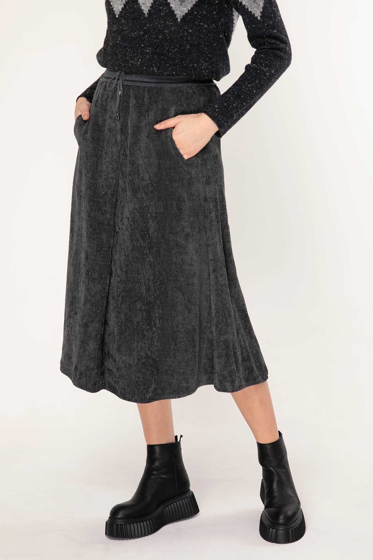 Tonet Fitilli Midi Etek-Libas Trendy Fashion Store