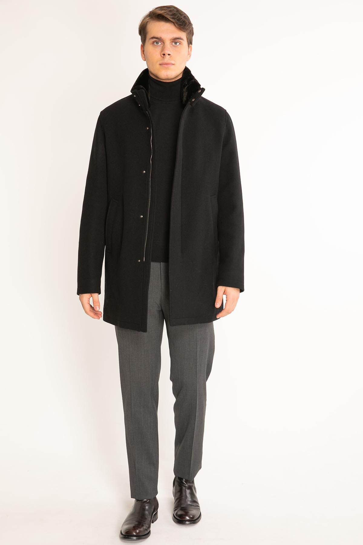 Herno Slim Fit Palto-Libas Trendy Fashion Store