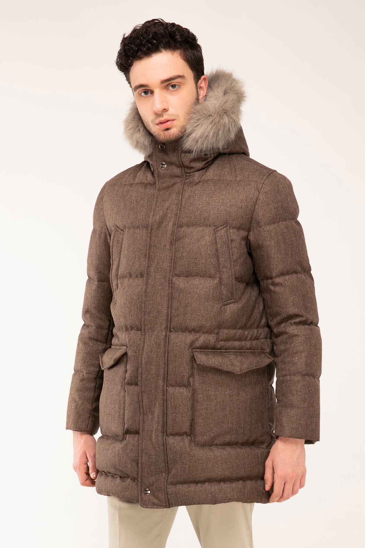 Herno Kürklü Kapüşonlu Mont-Libas Trendy Fashion Store