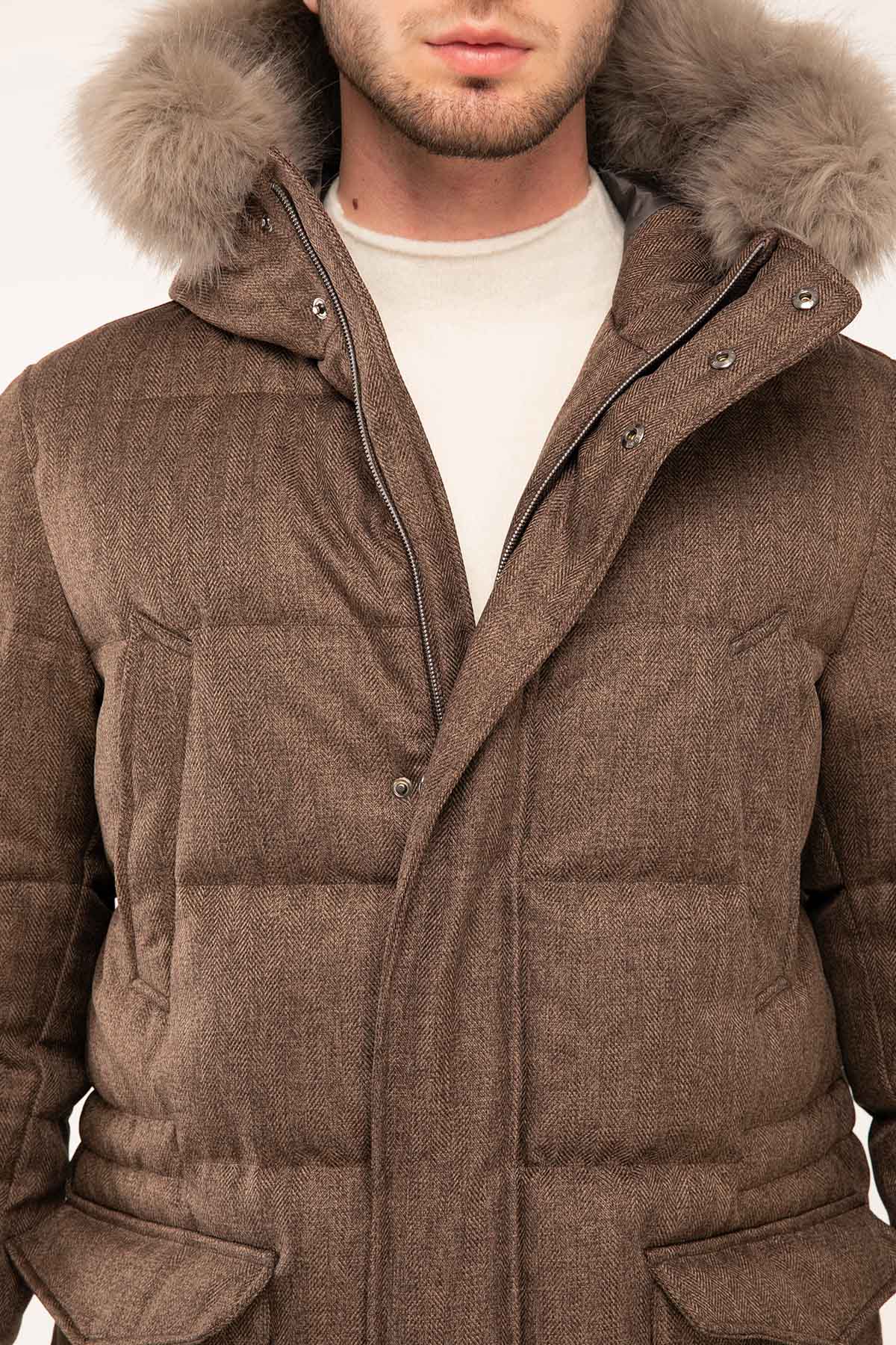 Herno Kürklü Kapüşonlu Mont-Libas Trendy Fashion Store