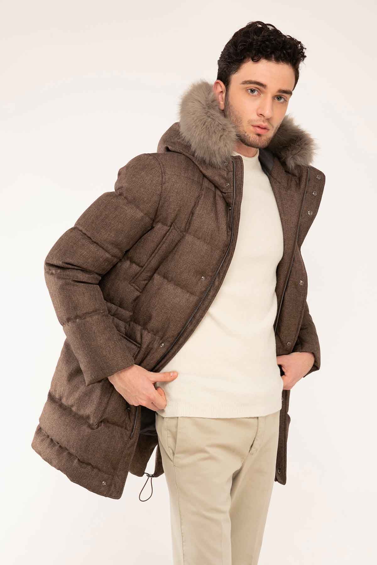 Herno Kürklü Kapüşonlu Mont-Libas Trendy Fashion Store