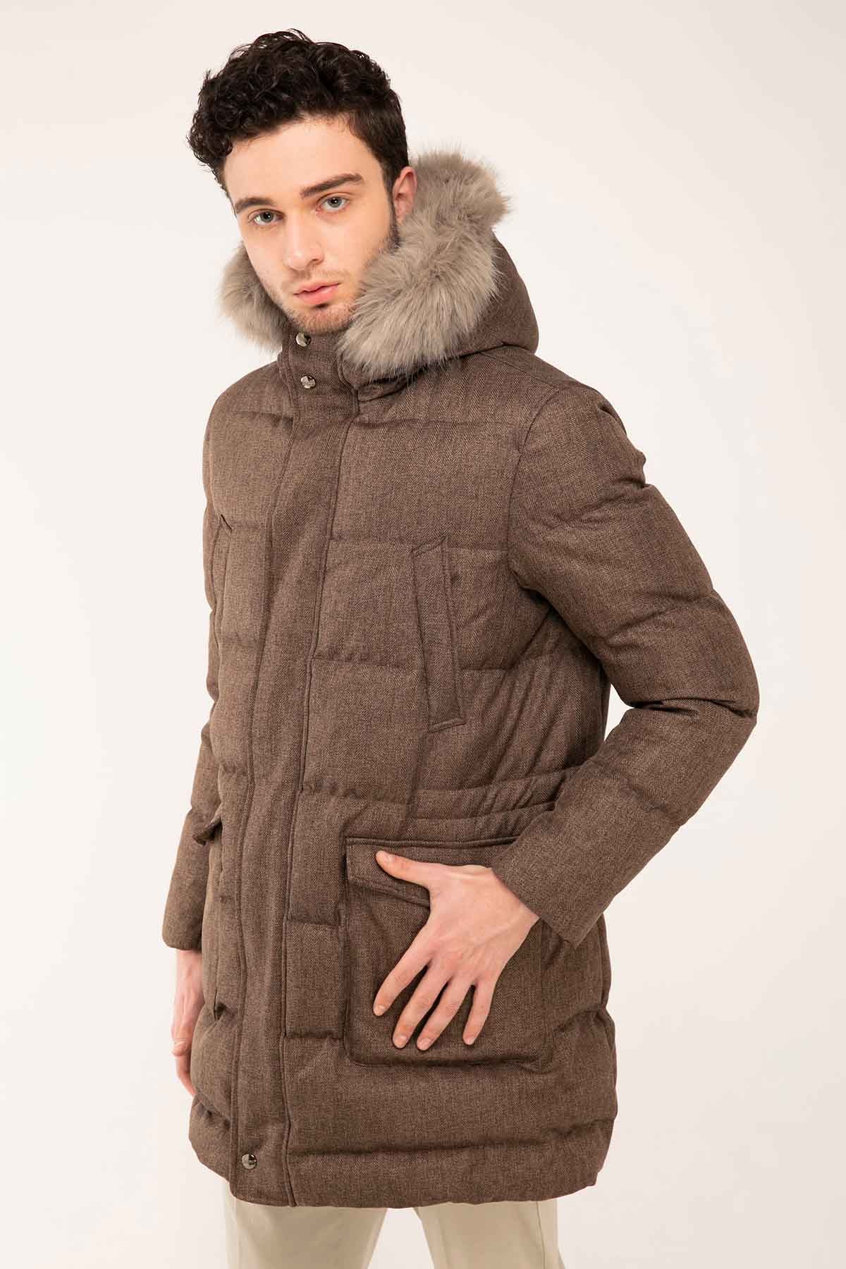 Herno Kürklü Kapüşonlu Mont-Libas Trendy Fashion Store