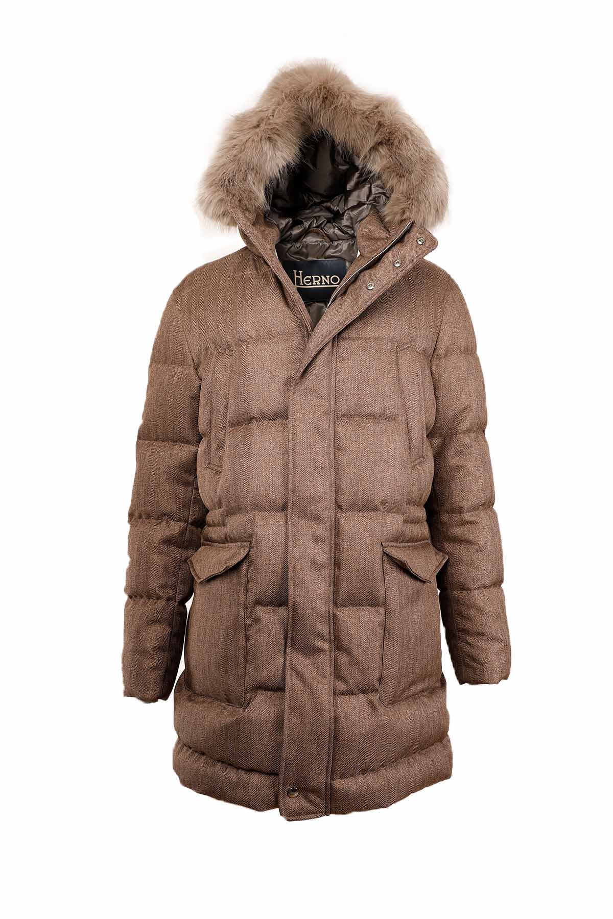 Herno Kürklü Kapüşonlu Mont-Libas Trendy Fashion Store