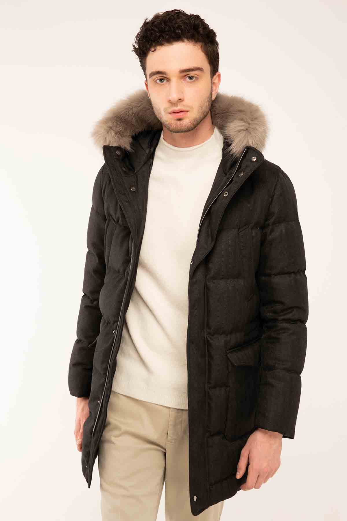 Herno Kürklü Kapüşonlu Mont-Libas Trendy Fashion Store