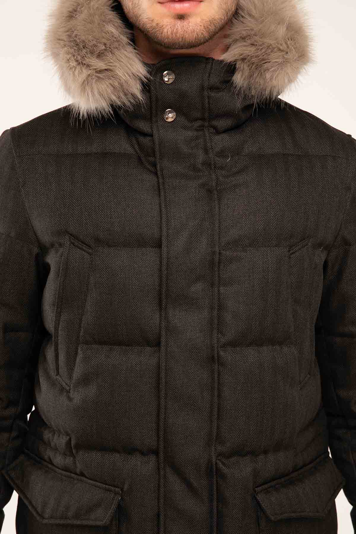 Herno Kürklü Kapüşonlu Mont-Libas Trendy Fashion Store