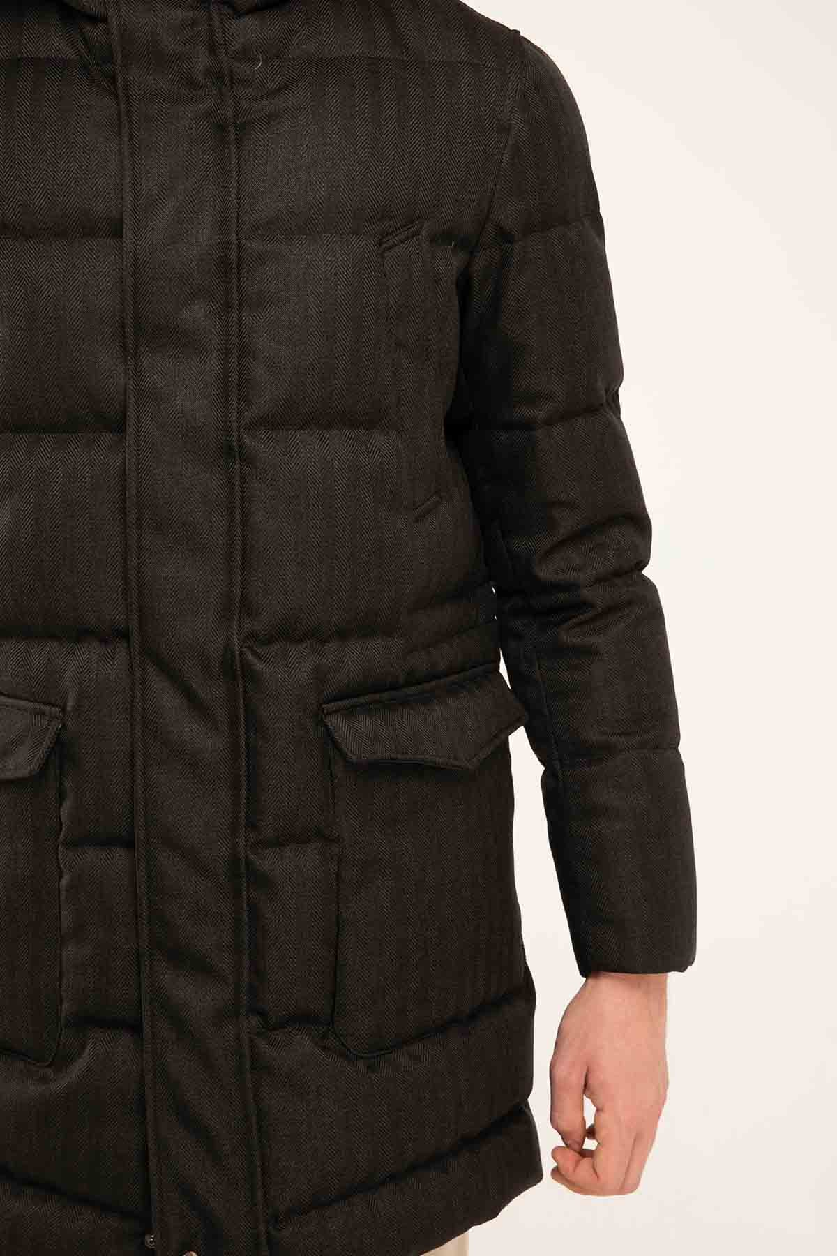 Herno Kürklü Kapüşonlu Mont-Libas Trendy Fashion Store