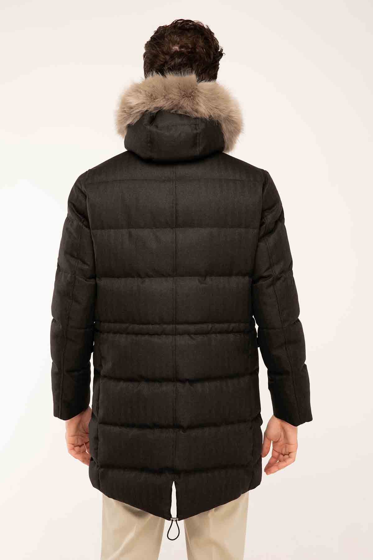 Herno Kürklü Kapüşonlu Mont-Libas Trendy Fashion Store