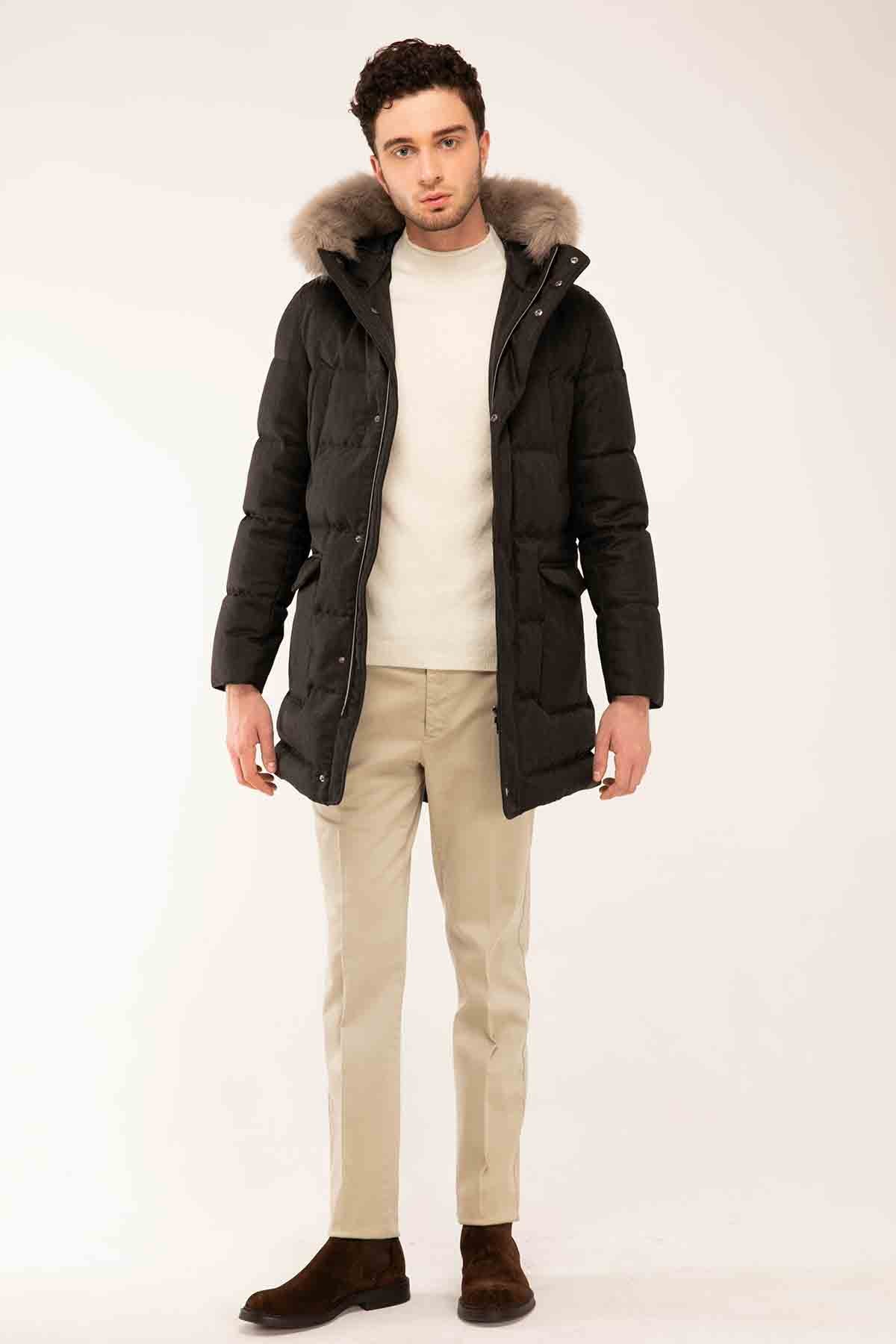 Herno Kürklü Kapüşonlu Mont-Libas Trendy Fashion Store