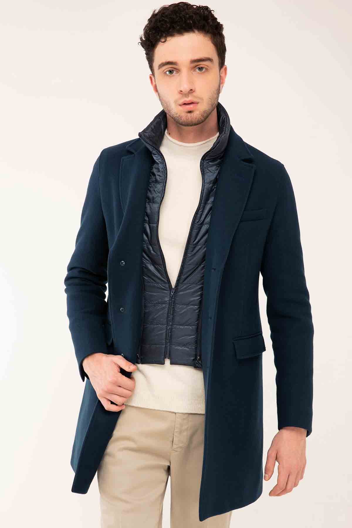 Herno Puffer İçli Slim Fit Yün Kaban-Libas Trendy Fashion Store