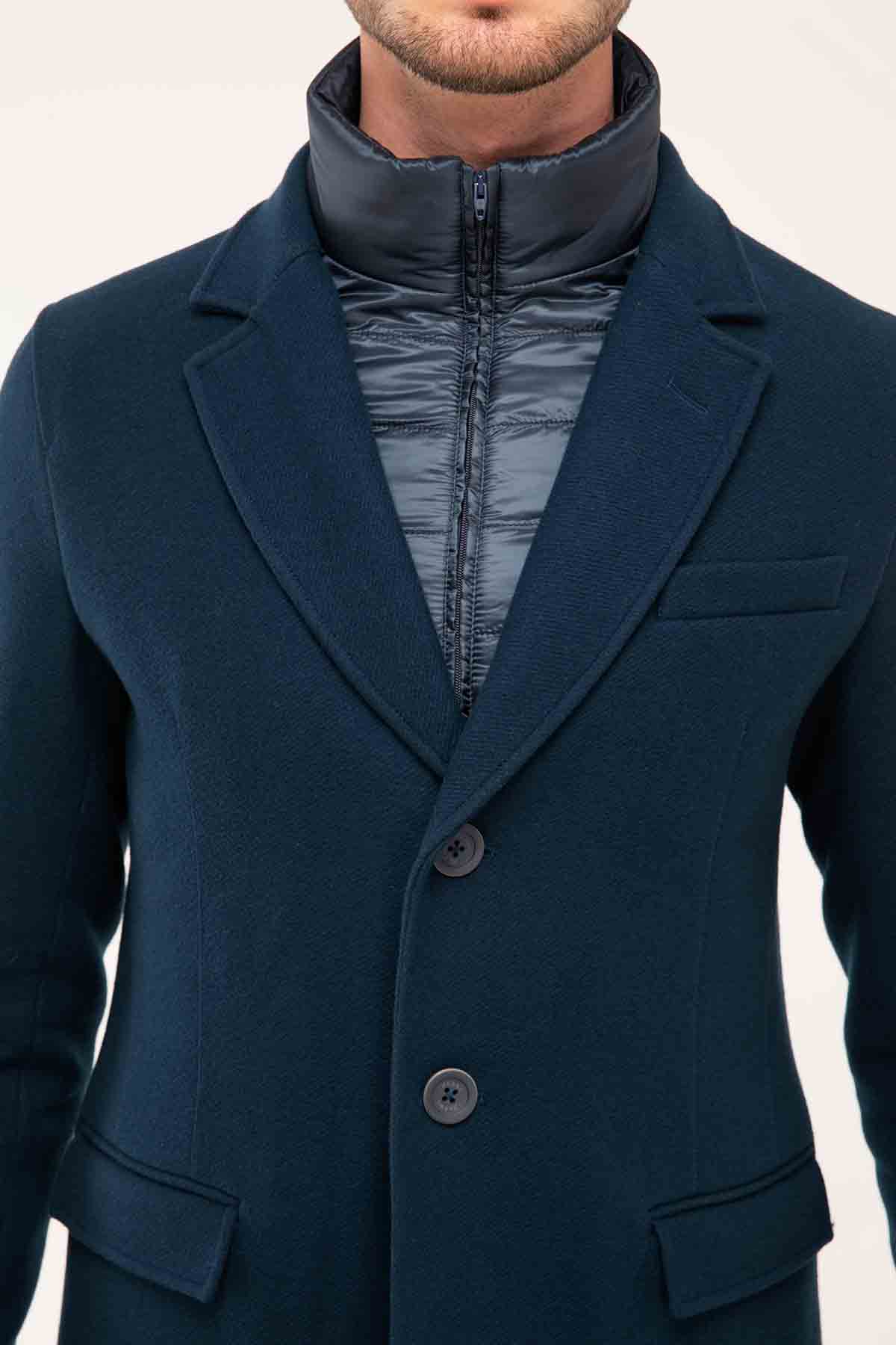 Herno Puffer İçli Slim Fit Yün Kaban-Libas Trendy Fashion Store