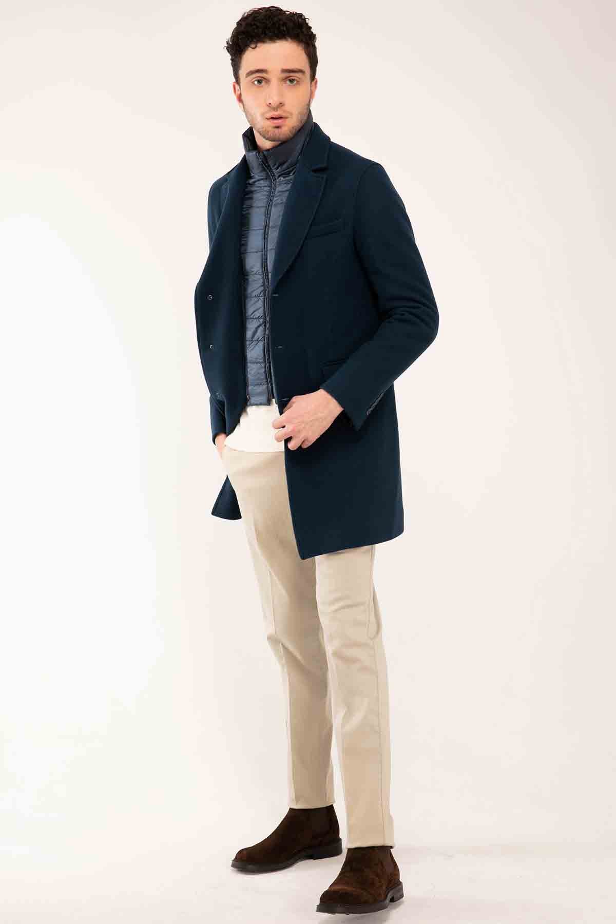 Herno Puffer İçli Slim Fit Yün Kaban-Libas Trendy Fashion Store