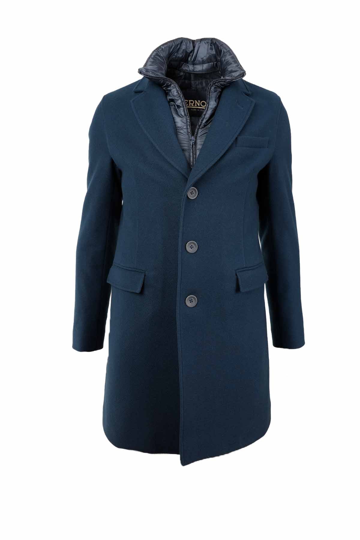 Herno Puffer İçli Slim Fit Yün Kaban-Libas Trendy Fashion Store